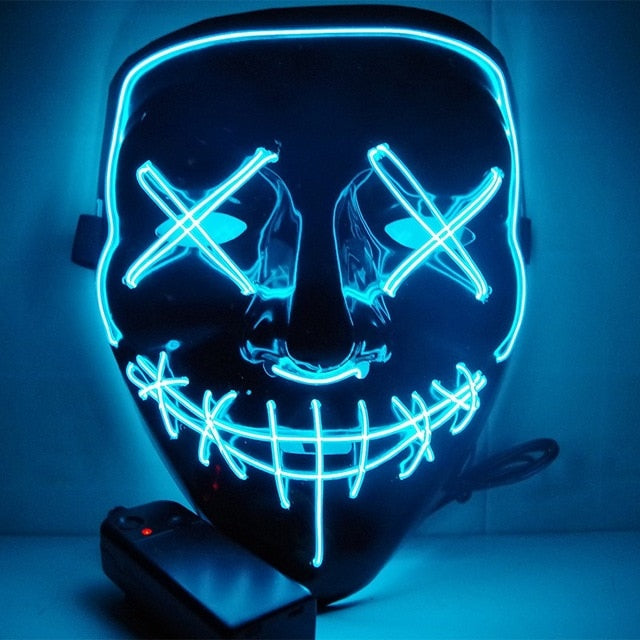 Neon Party Mask | Ice blue