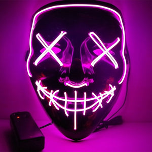 Neon Party Mask | Rose Red